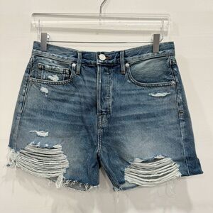 Frame High Rise Vintage Jeans Frays Northville Rips Size 28